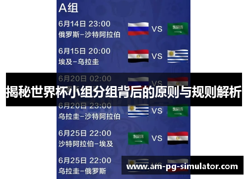 揭秘世界杯小组分组背后的原则与规则解析