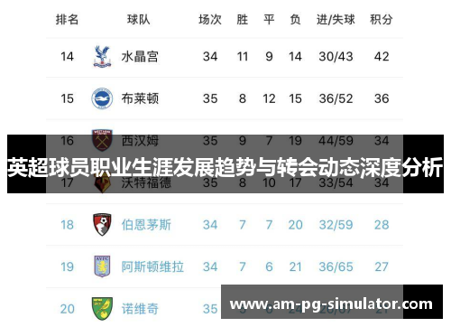 英超球员职业生涯发展趋势与转会动态深度分析